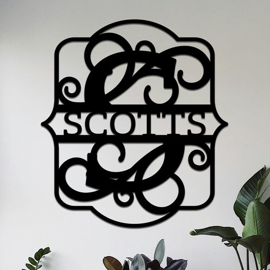 Split Monogram Sign