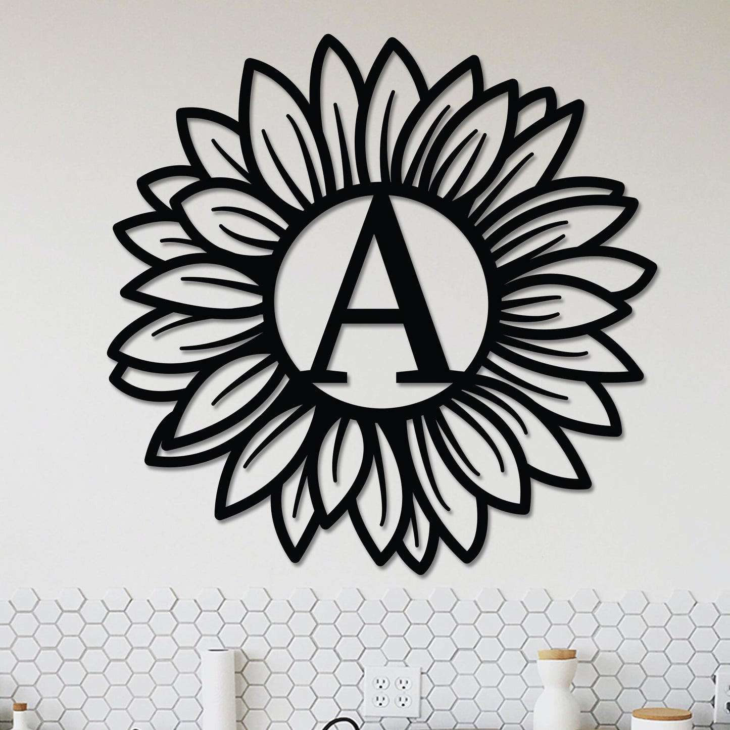 Sunflower Monogram Sign