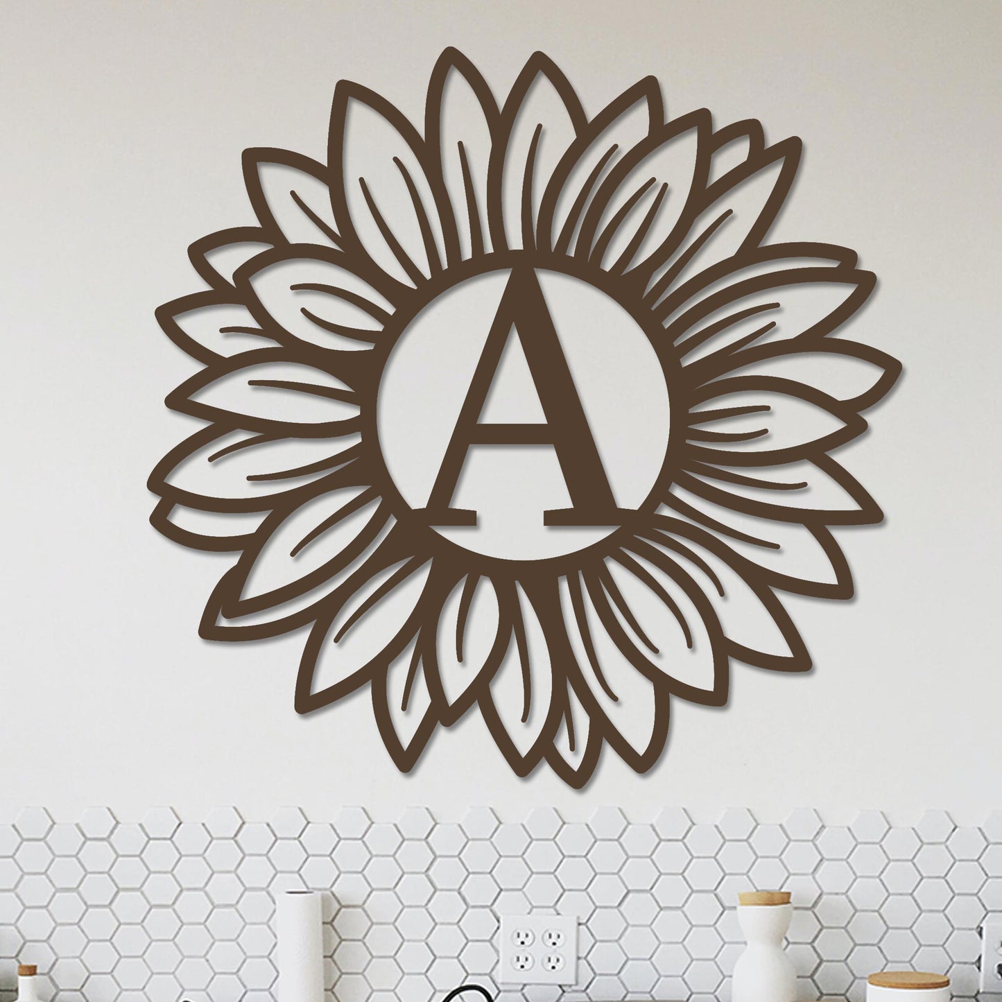 Sunflower Monogram Sign