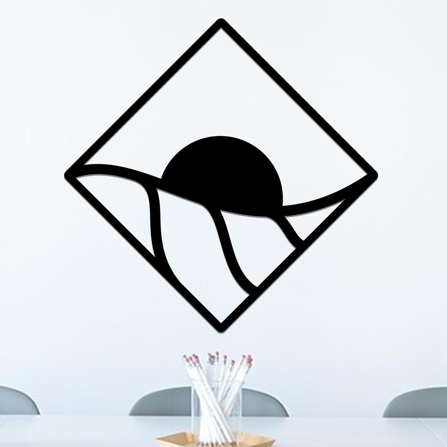 Sunrise Over Rolling Hills in Diamond Sign