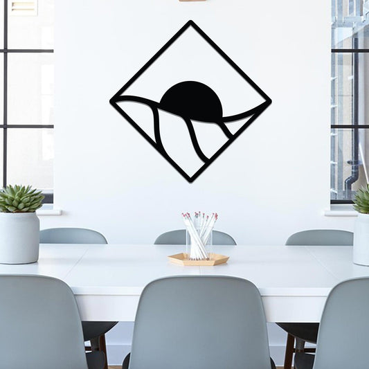 Sunrise Over Rolling Hills in Diamond Sign