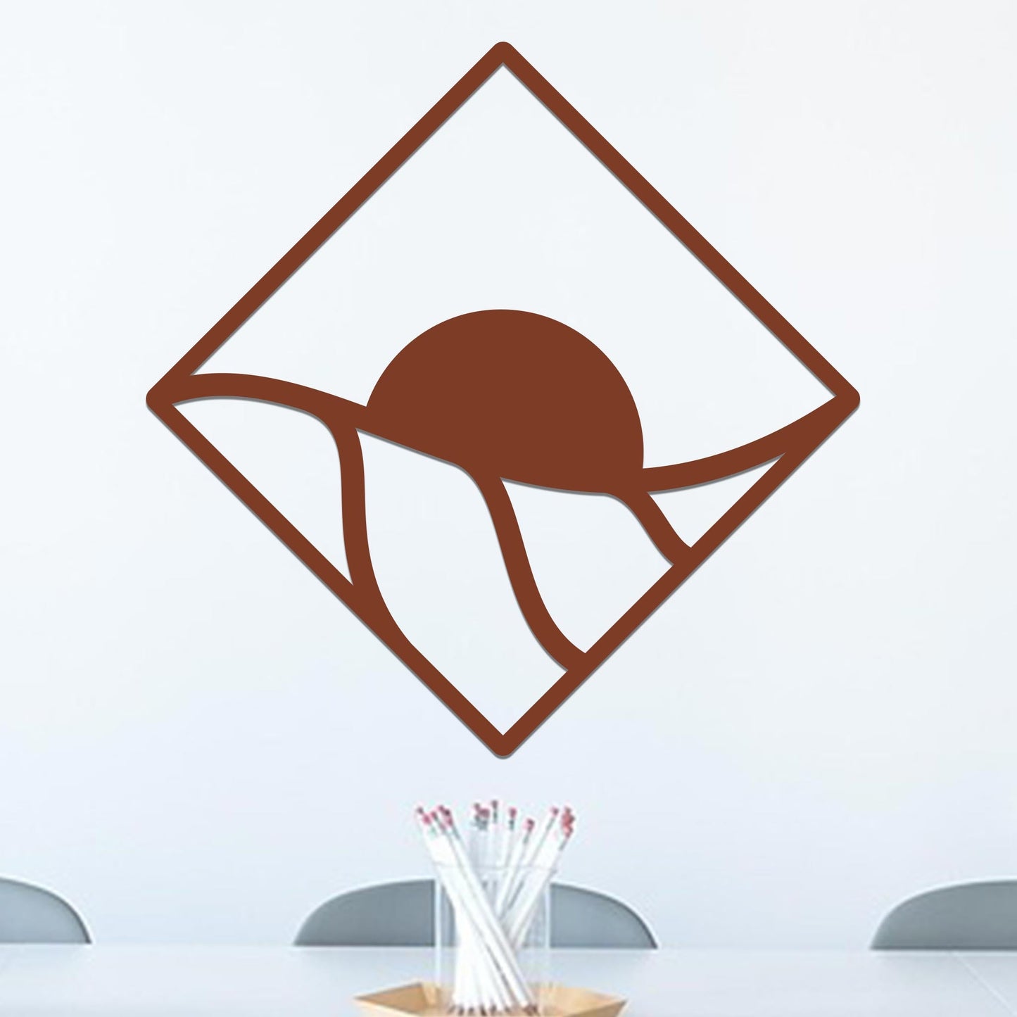 Sunrise Over Rolling Hills in Diamond Sign