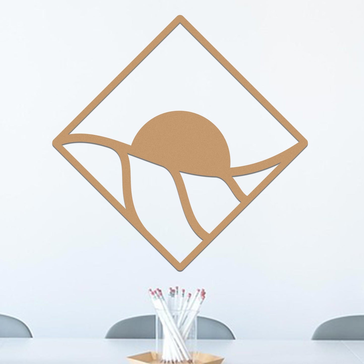 Sunrise Over Rolling Hills in Diamond Sign