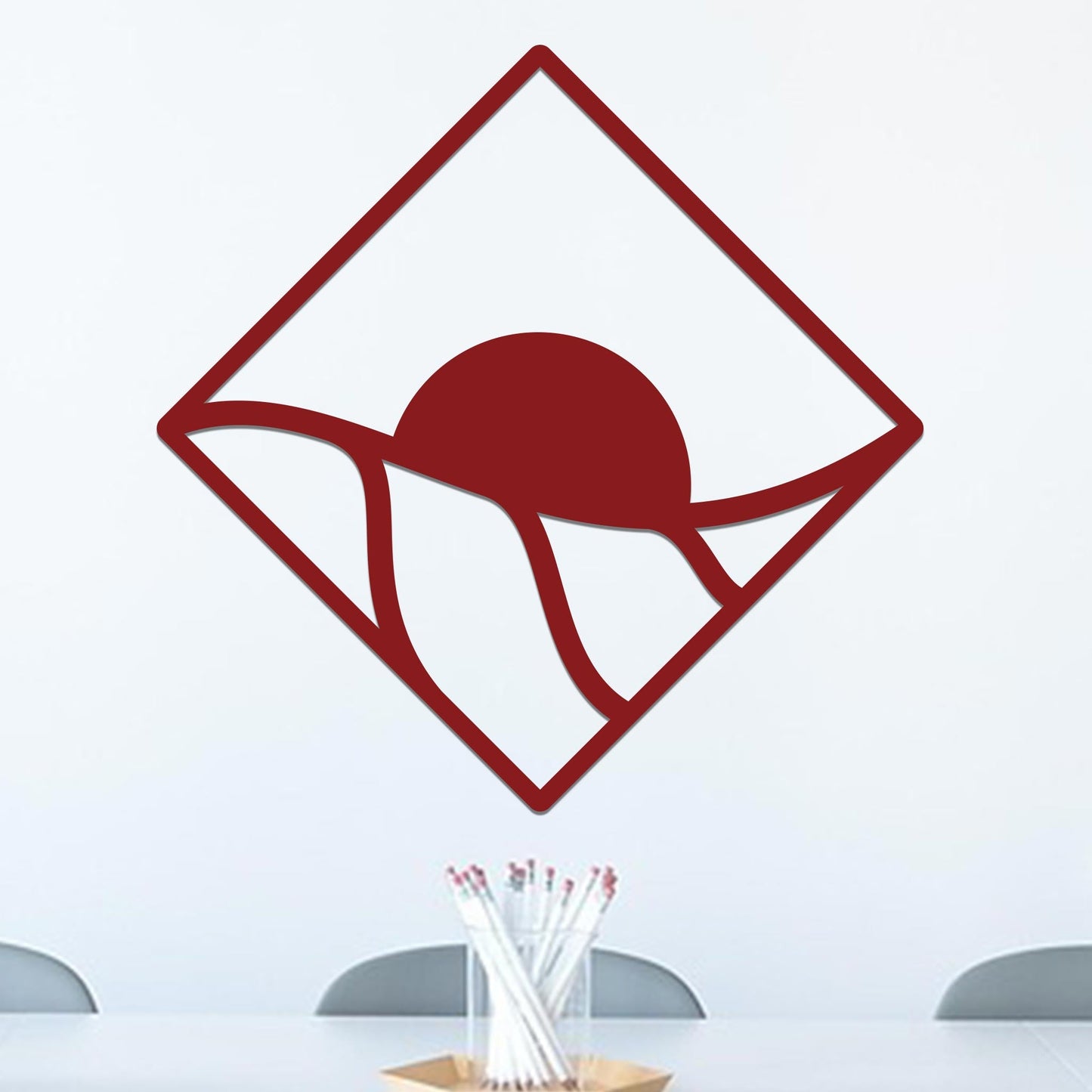 Sunrise Over Rolling Hills in Diamond Sign