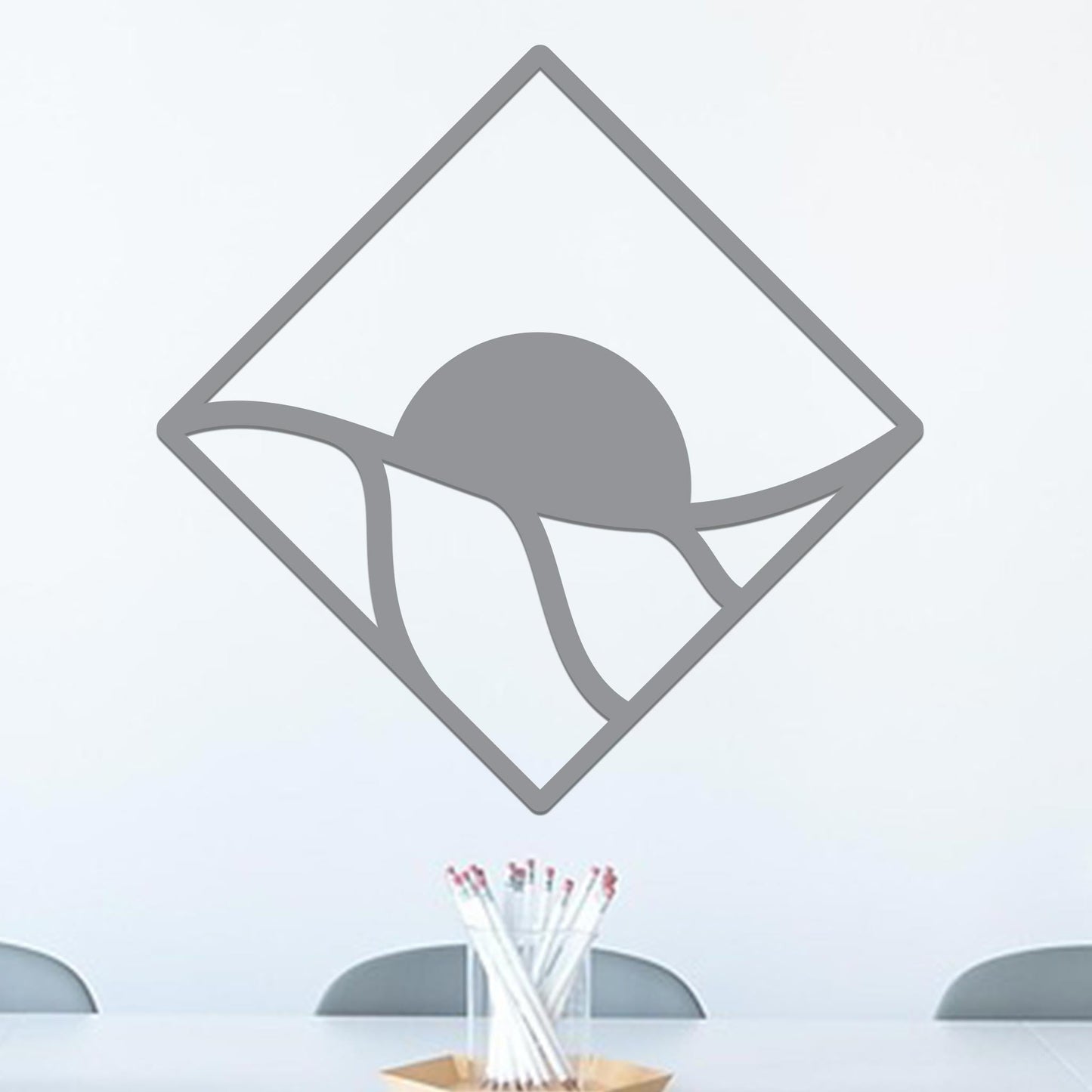 Sunrise Over Rolling Hills in Diamond Sign