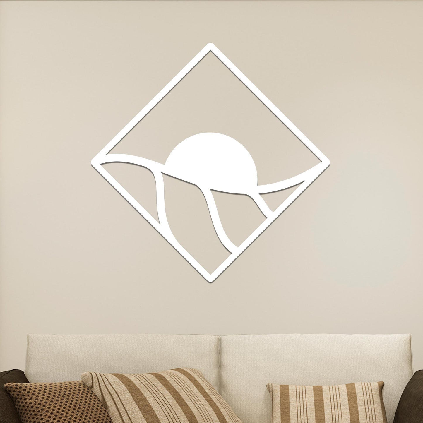 Sunrise Over Rolling Hills in Diamond Sign