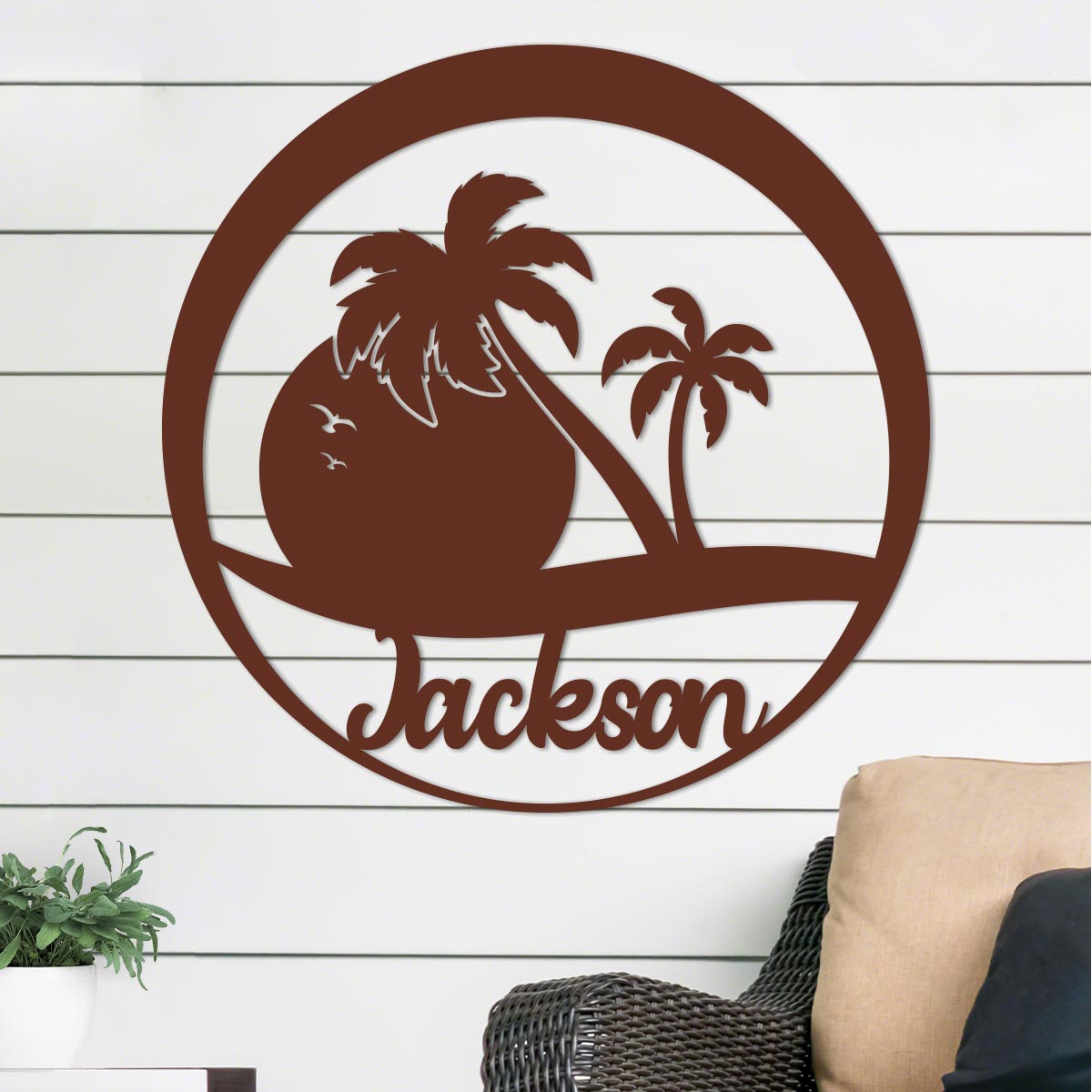 Sunset Palms Name Sign