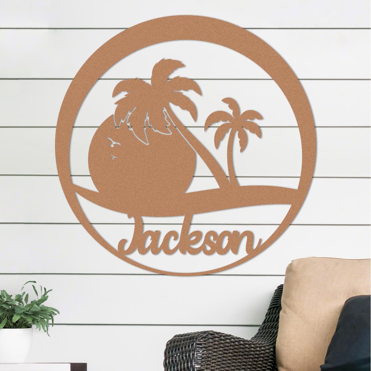 Sunset Palms Name Sign