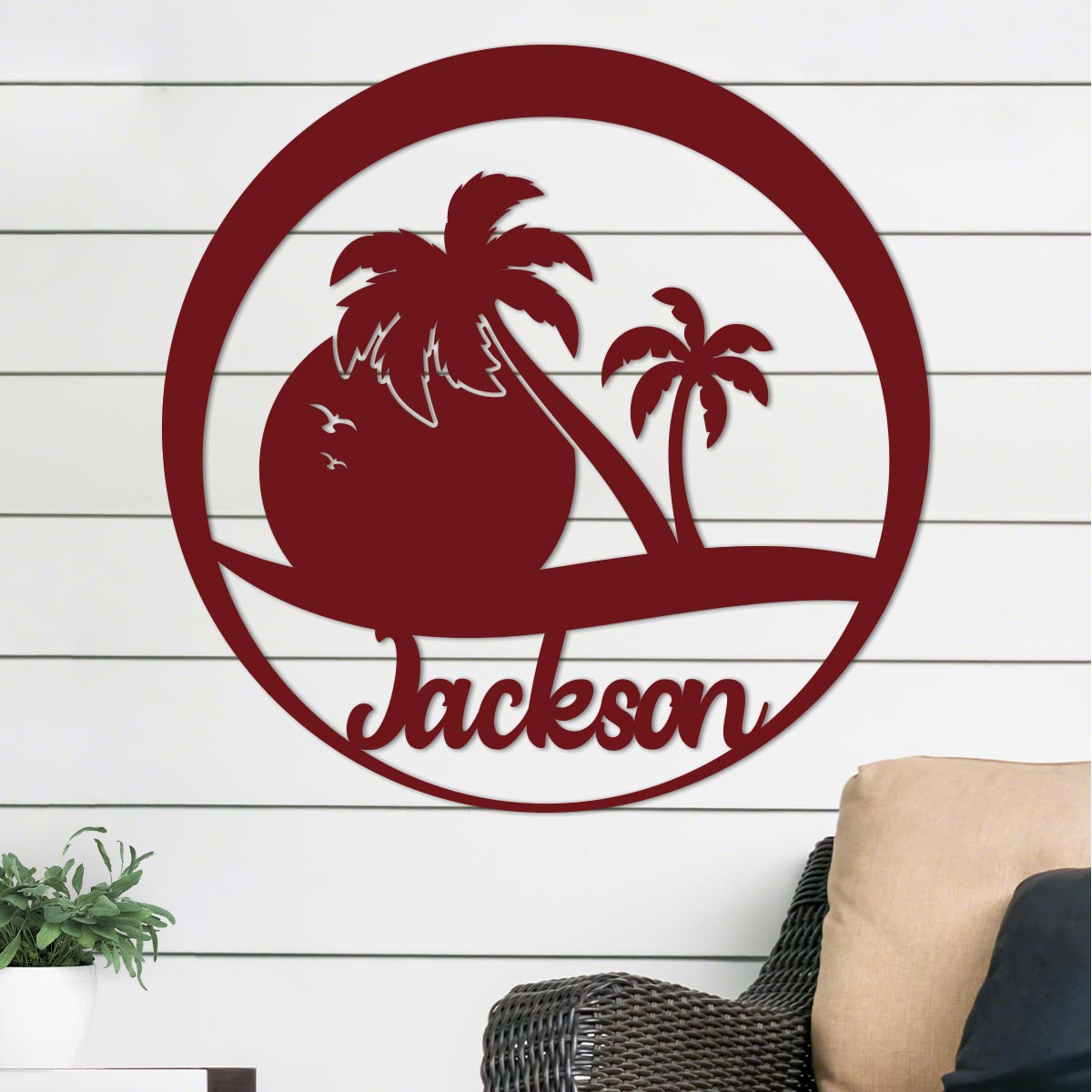 Sunset Palms Name Sign