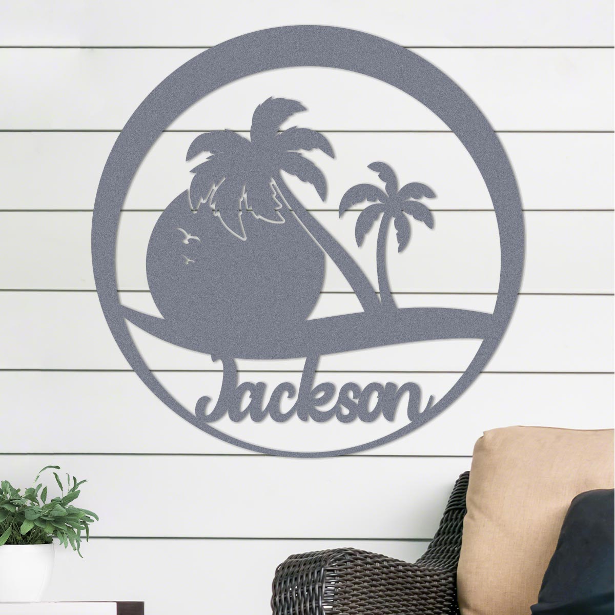 Sunset Palms Name Sign