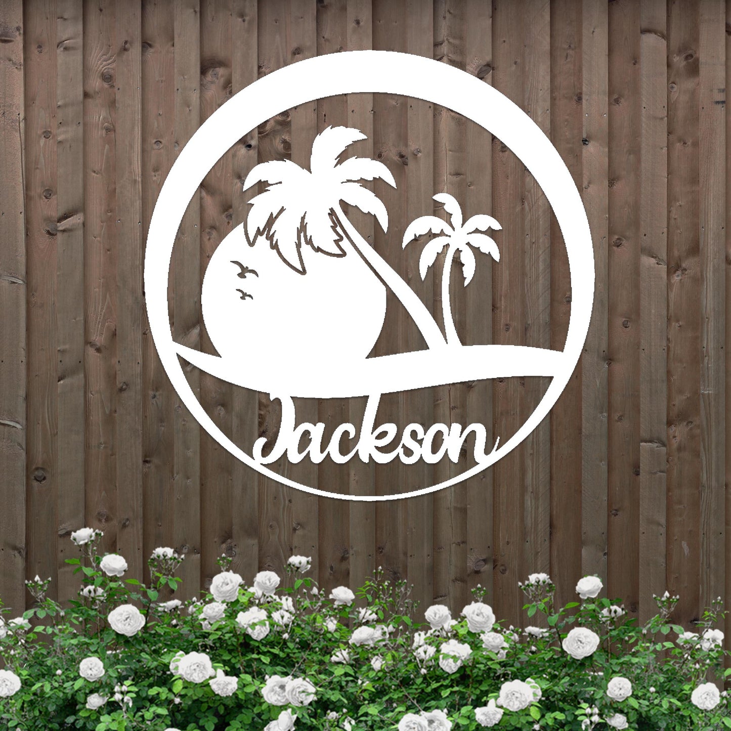 Sunset Palms Name Sign