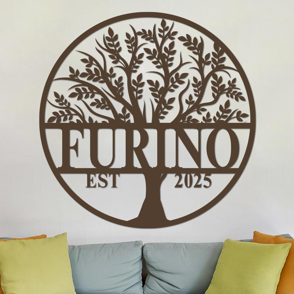 Tree Of Life Established Family Name Sign