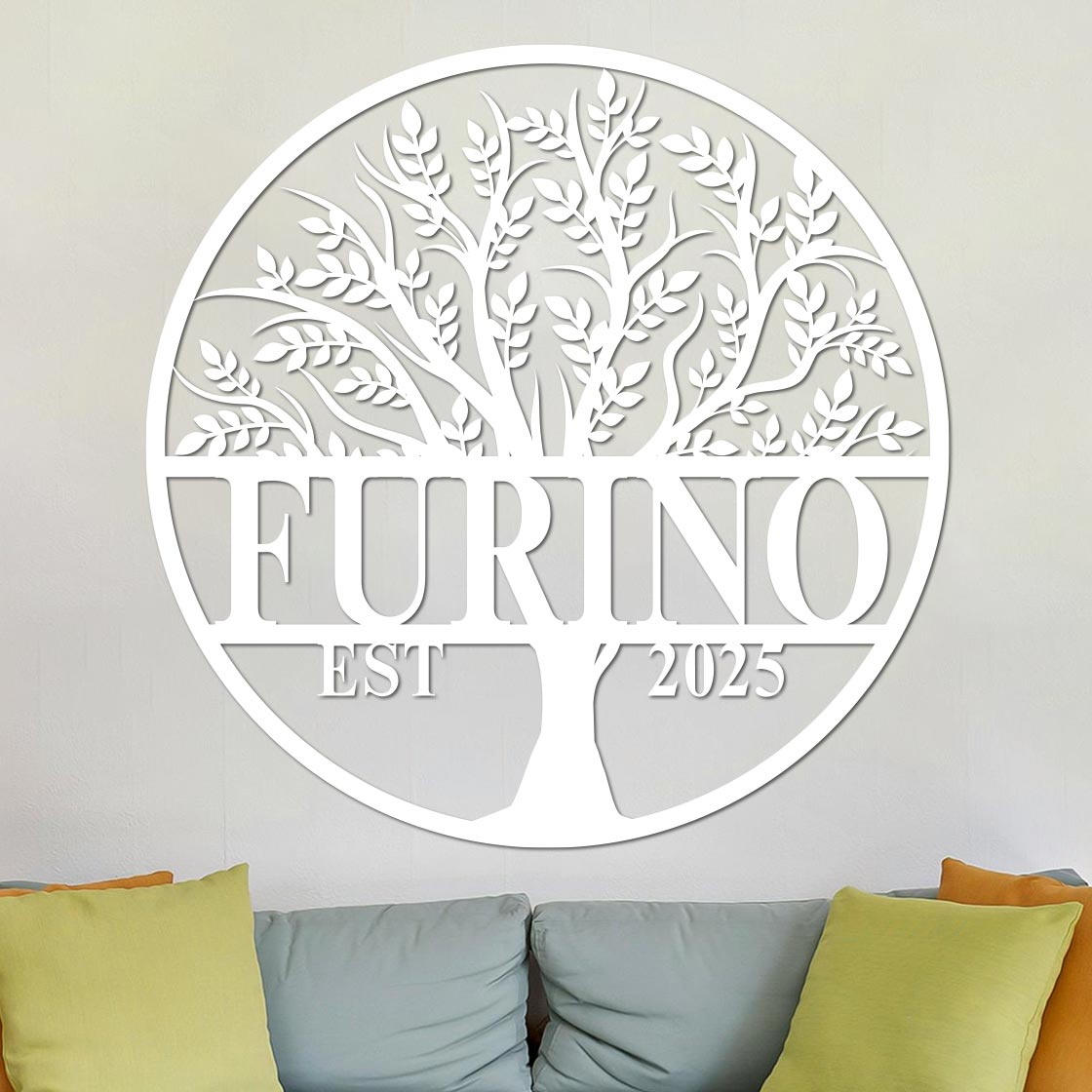Tree Of Life Established Family Name Sign