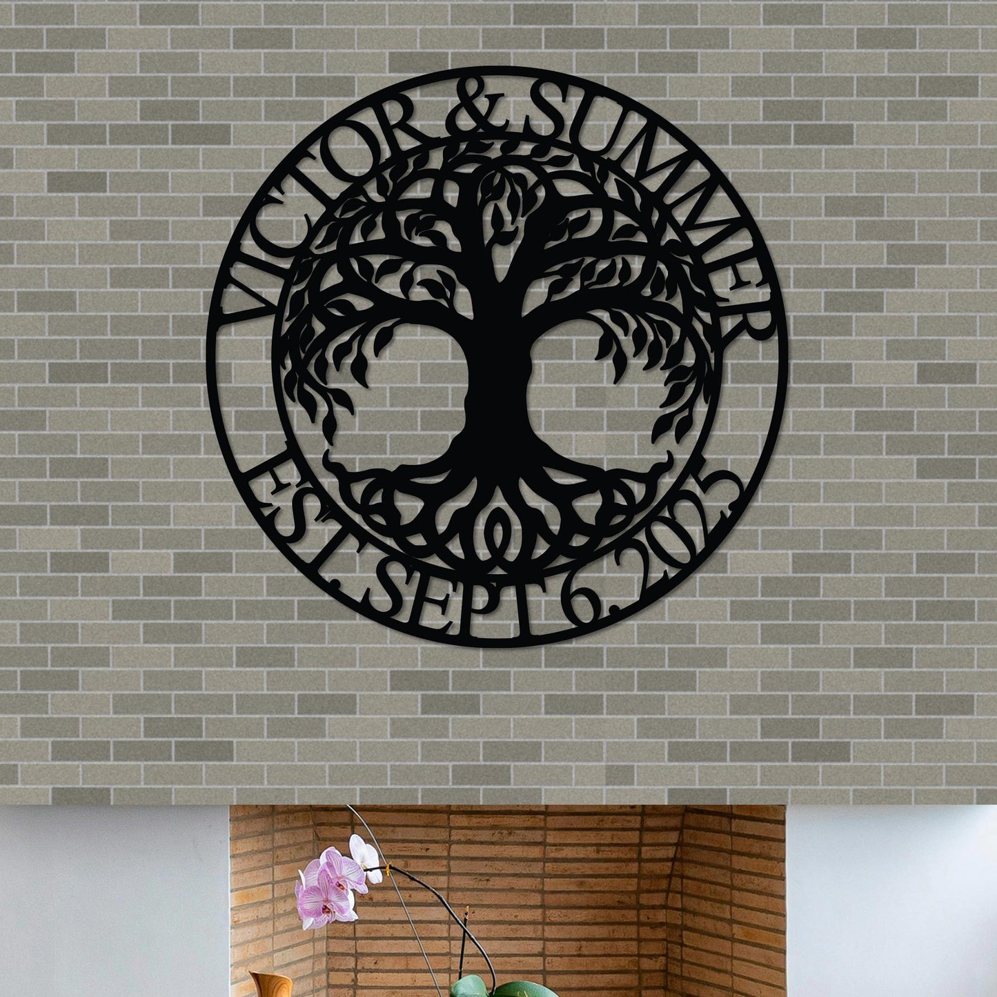 Tree Of Life Couple Names Sign w Wedding Date