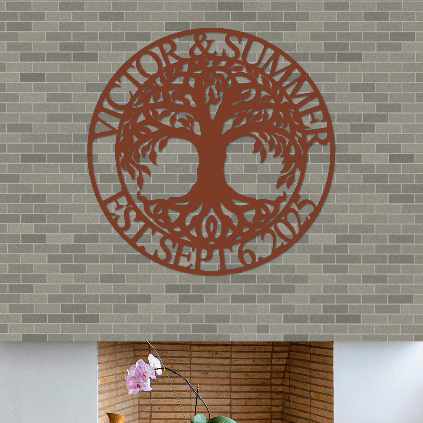 Tree Of Life Couple Names Sign w Wedding Date