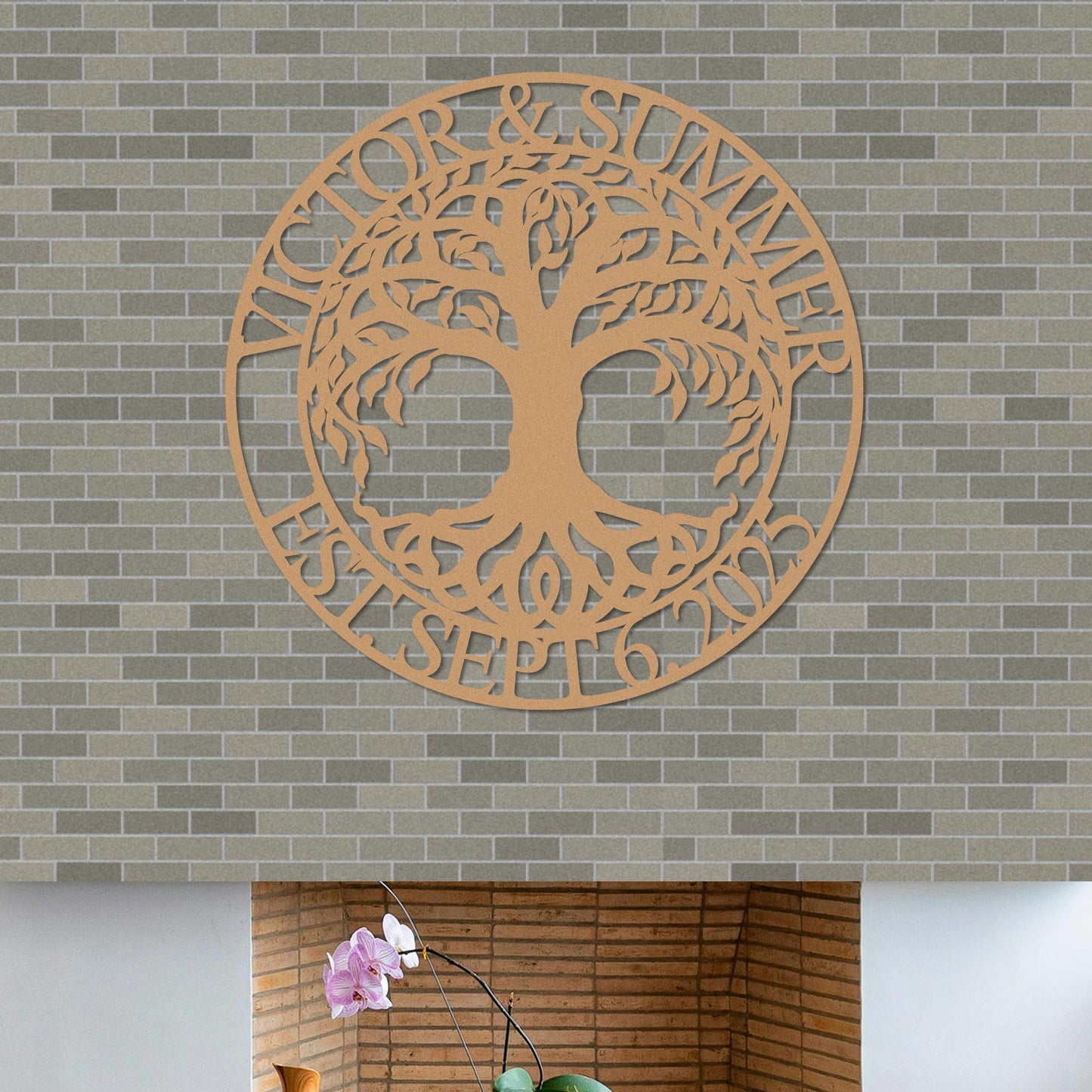 Tree Of Life Couple Names Sign w Wedding Date