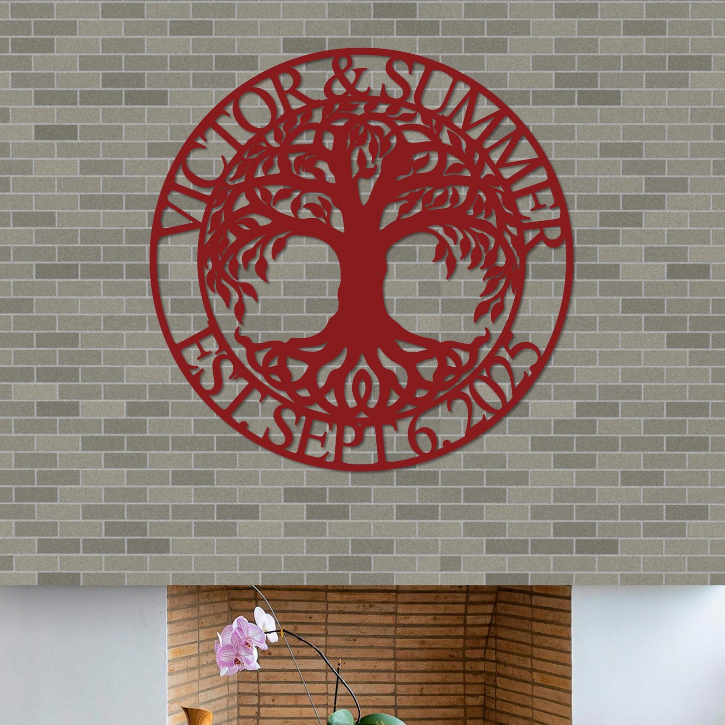 Tree Of Life Couple Names Sign w Wedding Date