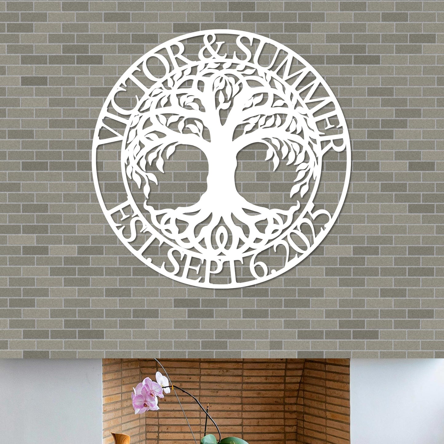 Tree Of Life Couple Names Sign w Wedding Date