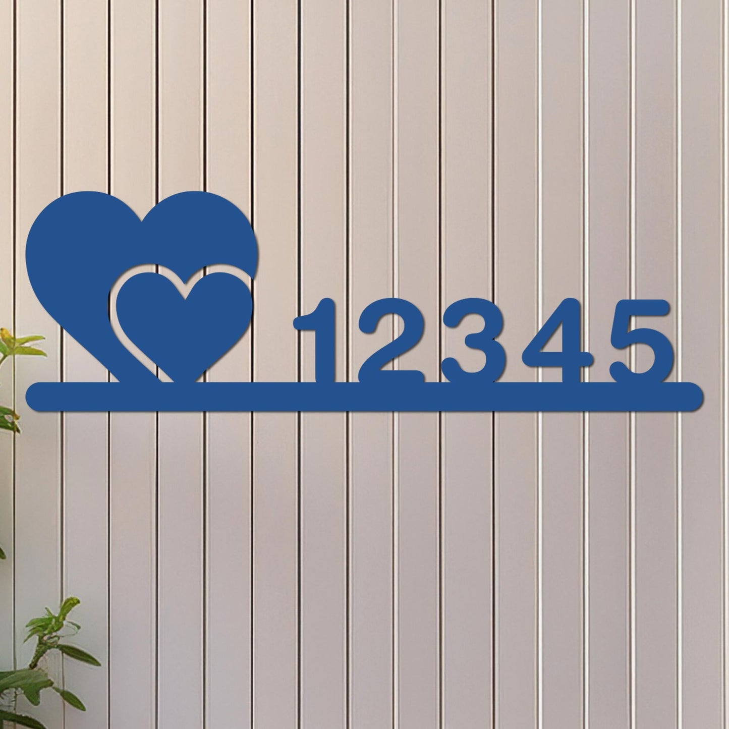 Two Hearts Address Sign