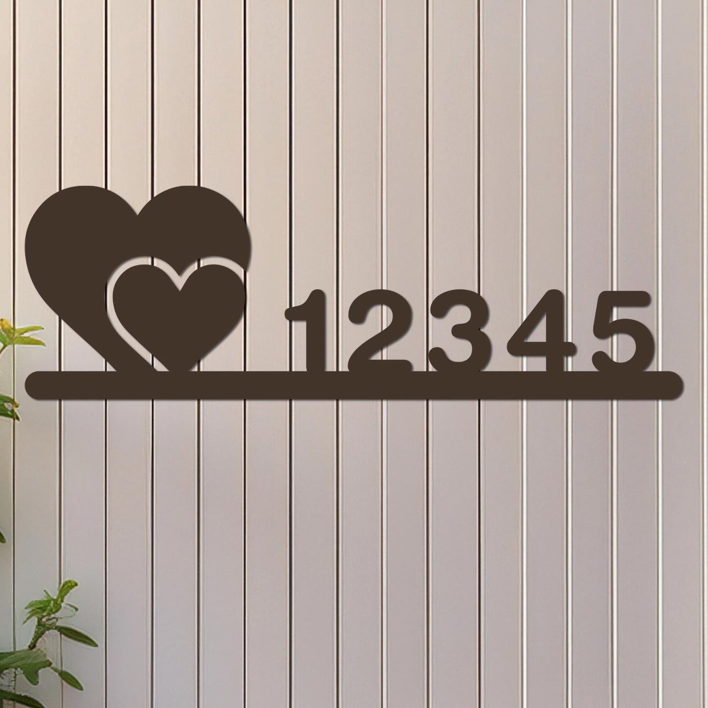 Two Hearts Address Sign