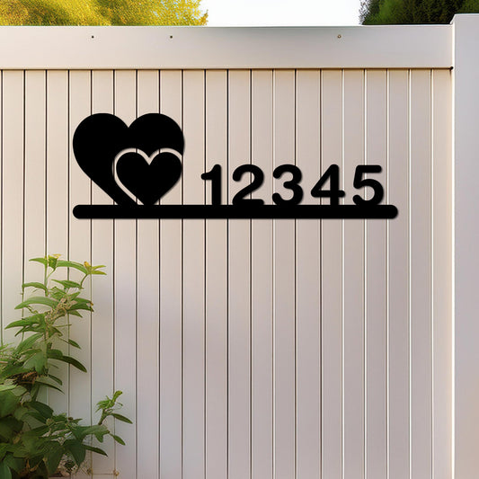 Two Hearts Address Sign