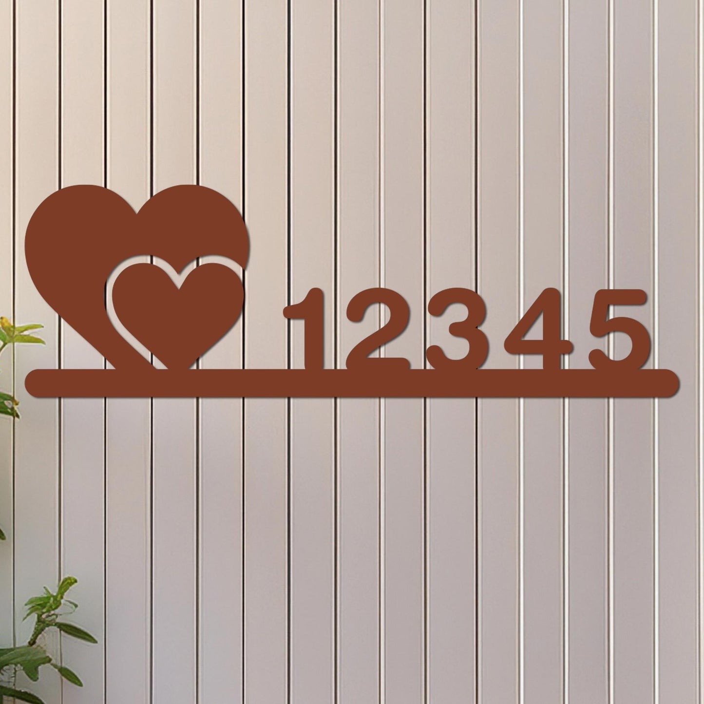 Two Hearts Address Sign