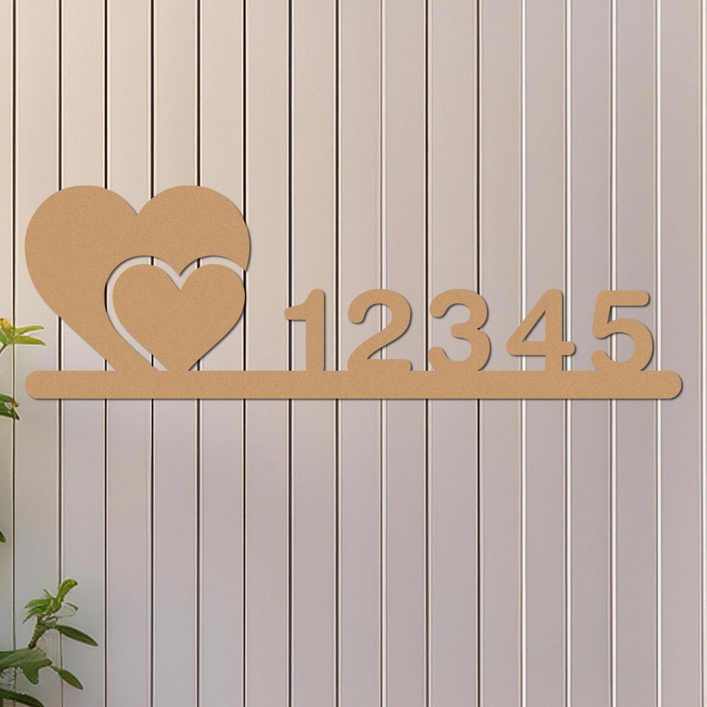 Two Hearts Address Sign