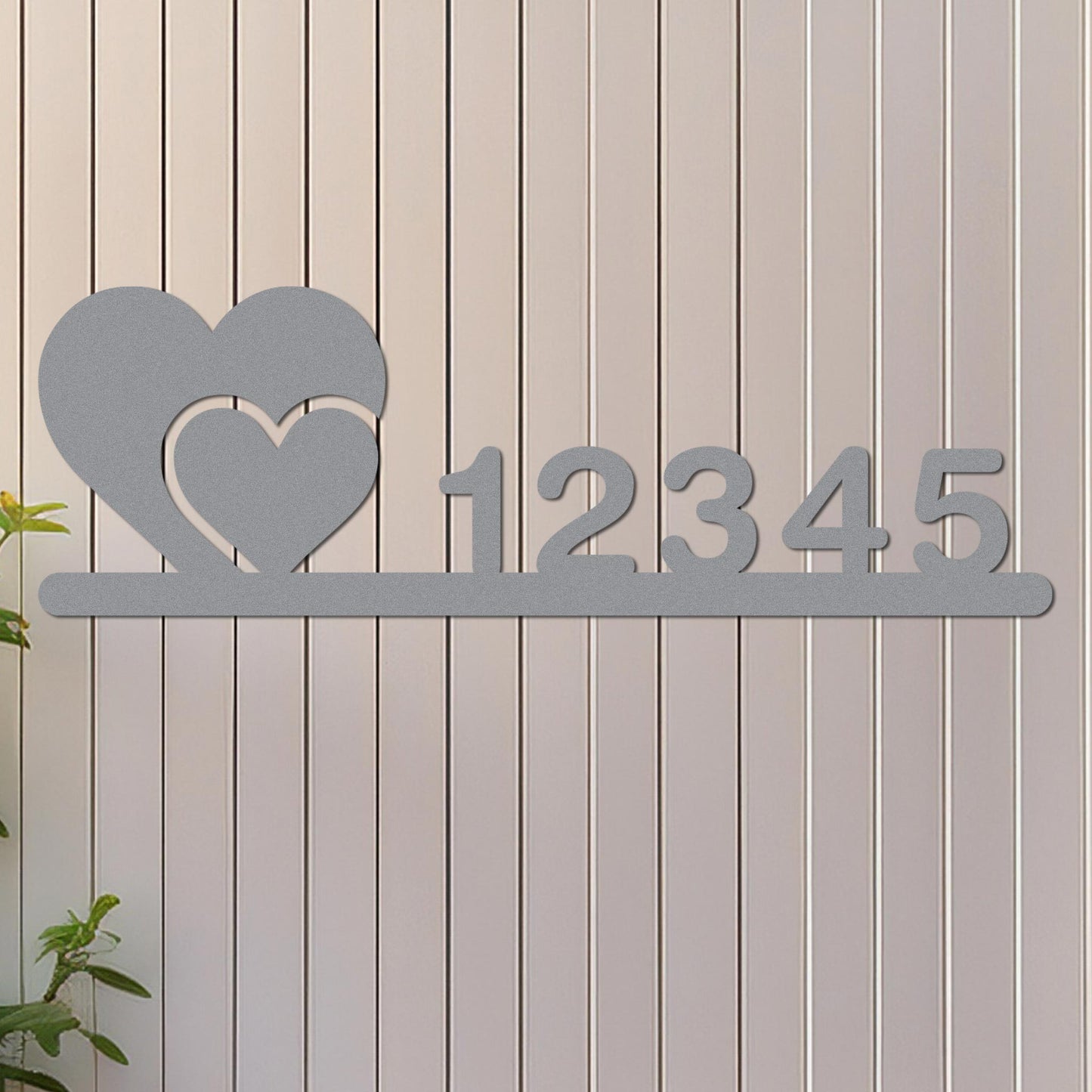 Two Hearts Address Sign