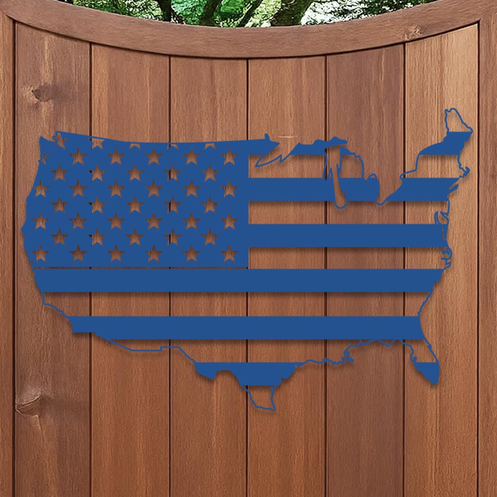 United States Shape American Flag