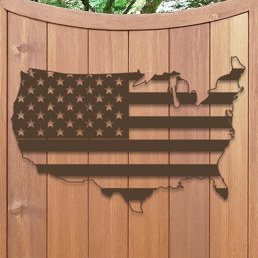 United States Shape American Flag