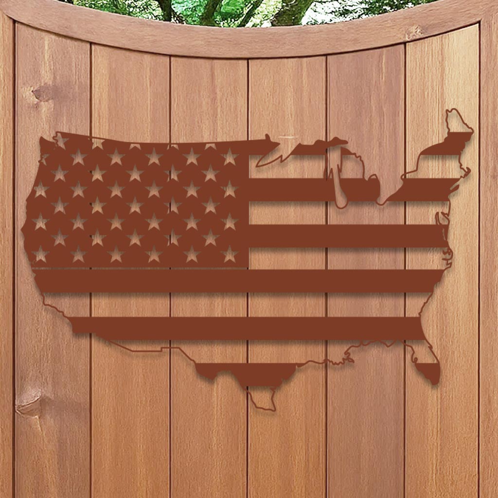 United States Shape American Flag