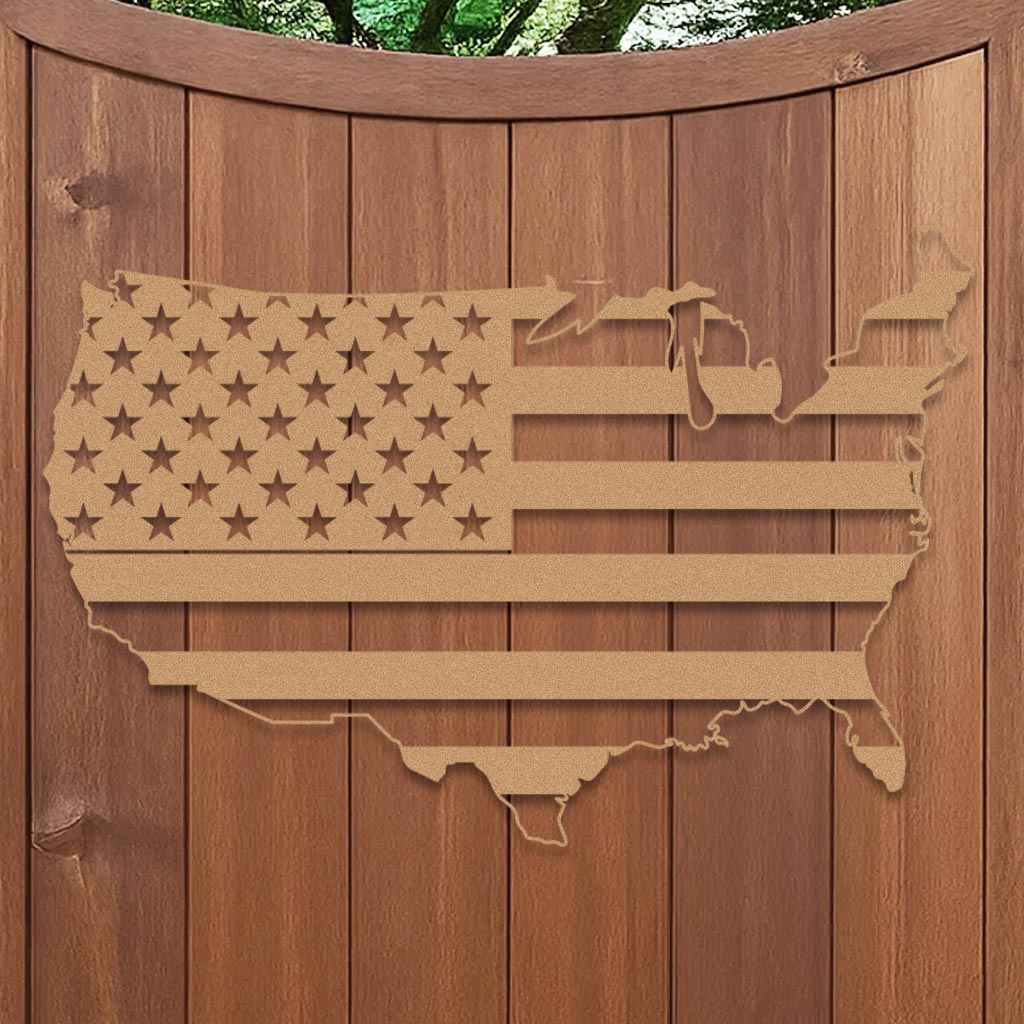 United States Shape American Flag