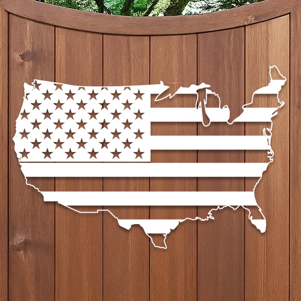 United States Shape American Flag