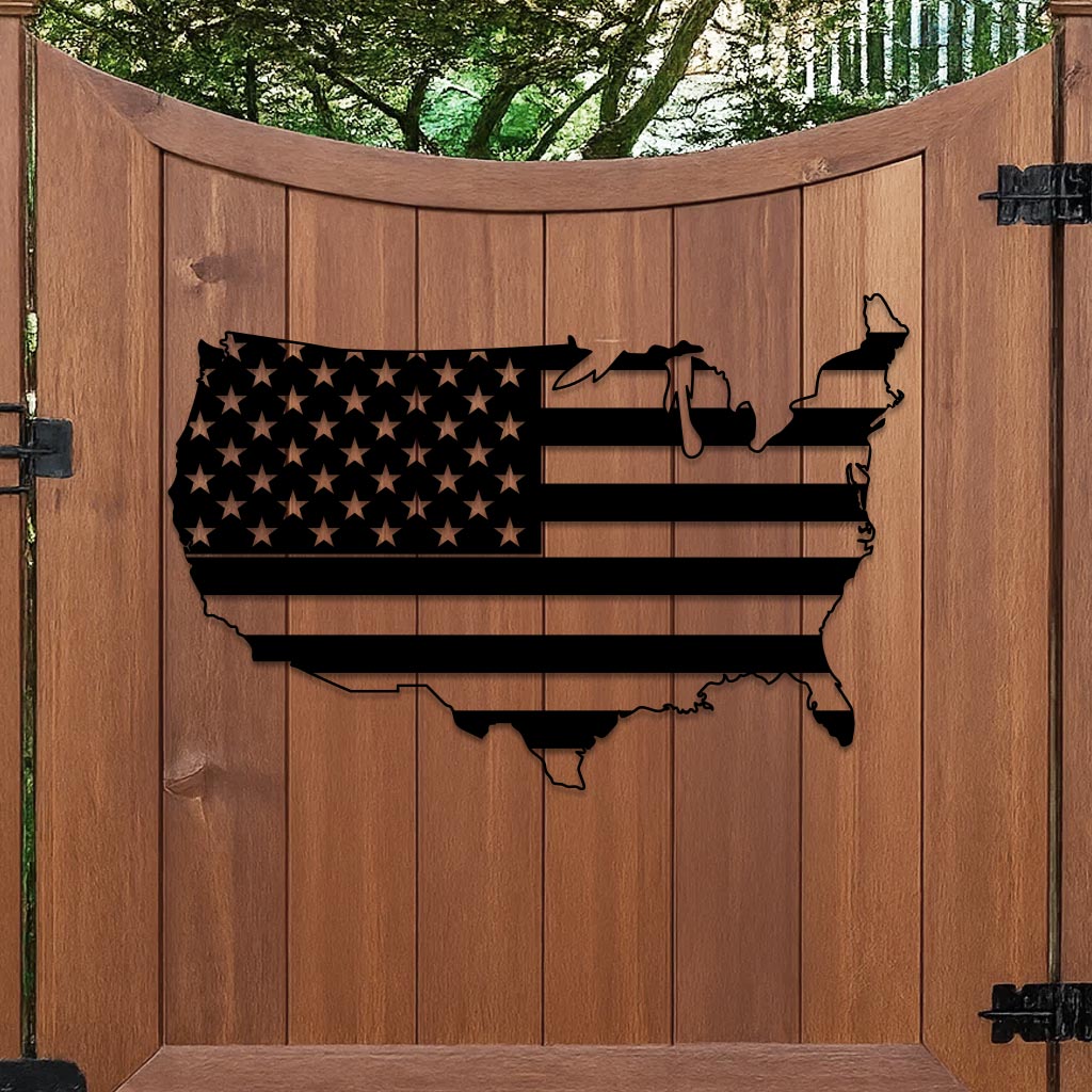 United States Shape American Flag