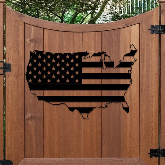 United States Shape American Flag