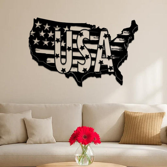 USA Flag in Country Sign