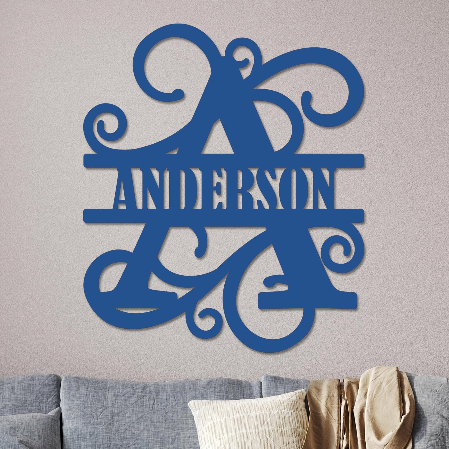 Vined Monogram Sign