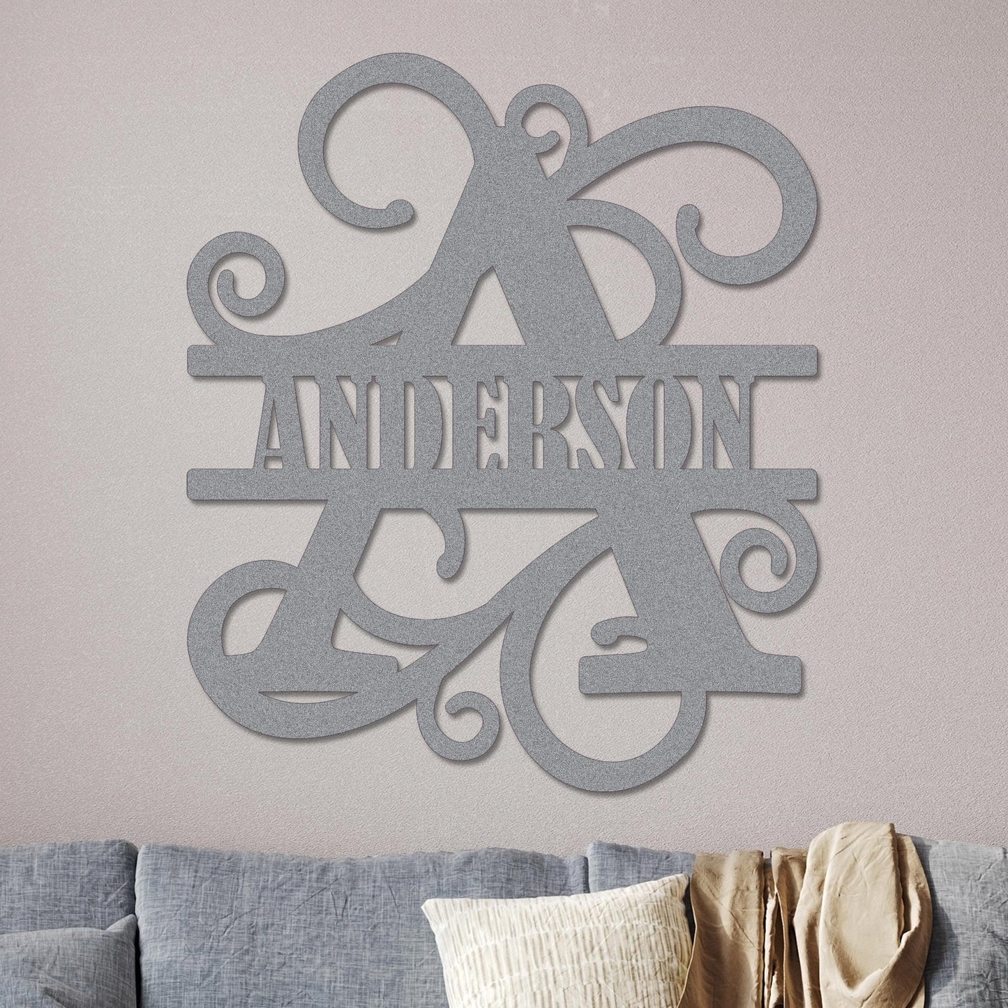 Vined Monogram Sign