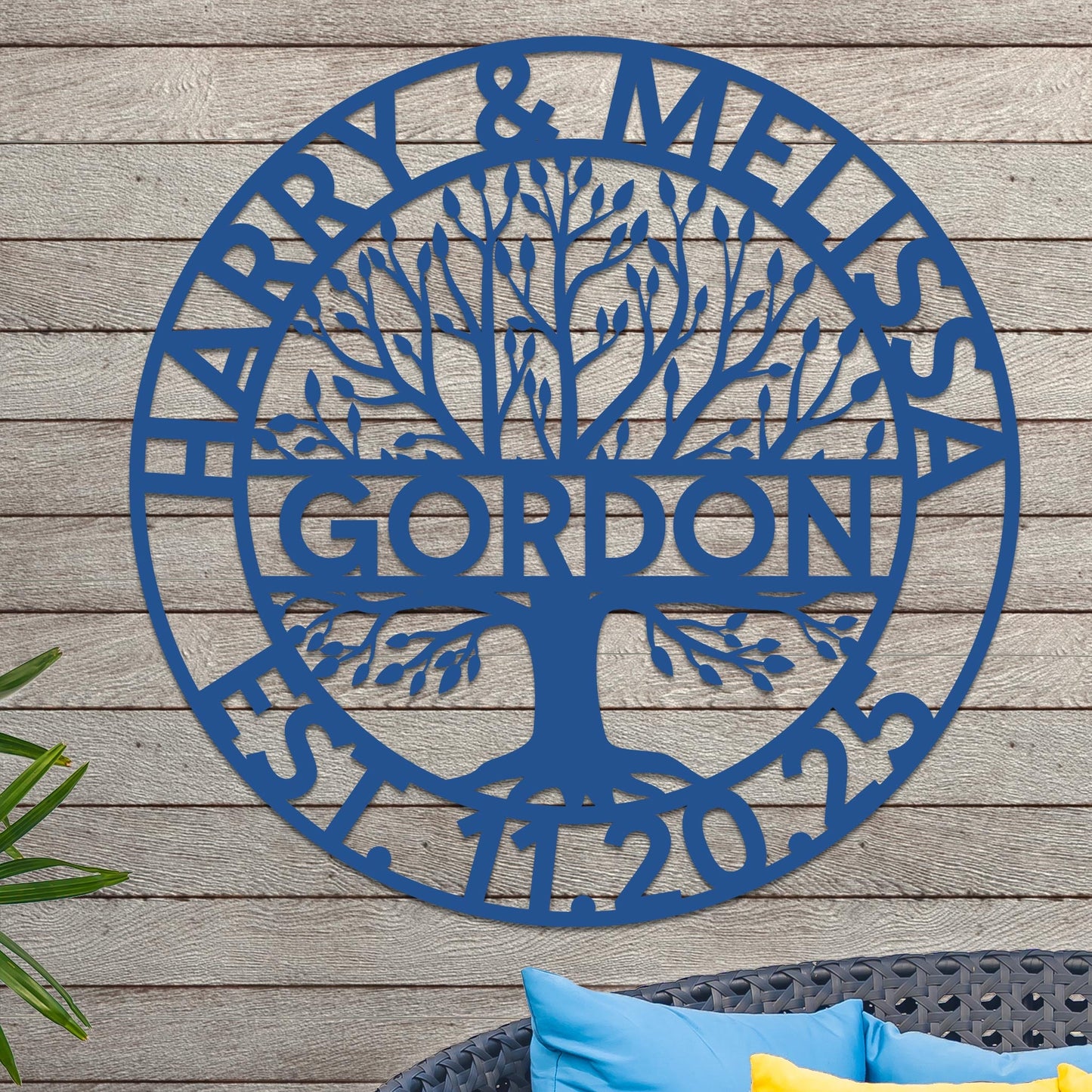 Wedding Anniversary Sign w Names & Date