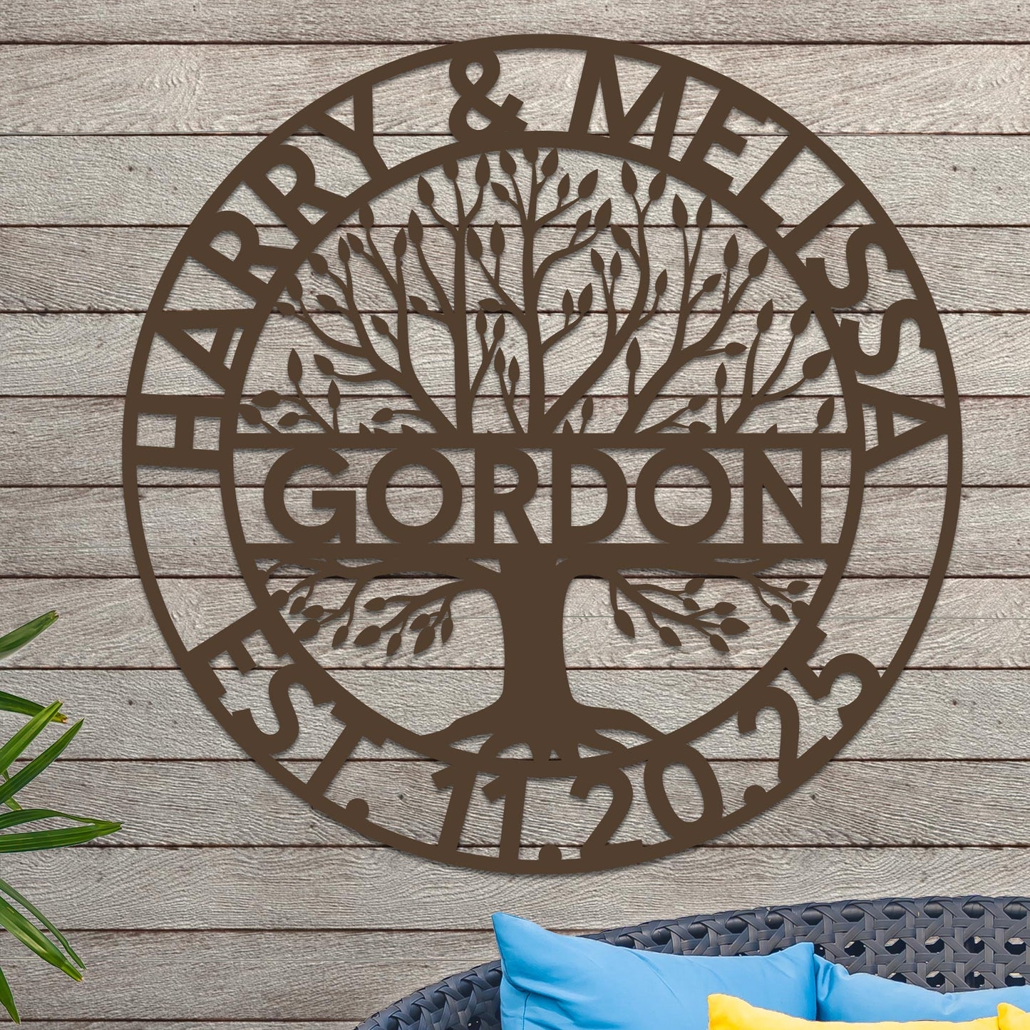 Wedding Anniversary Sign w Names & Date