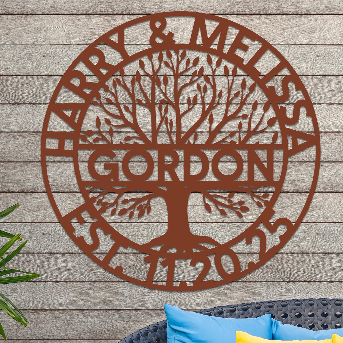 Wedding Anniversary Sign w Names & Date