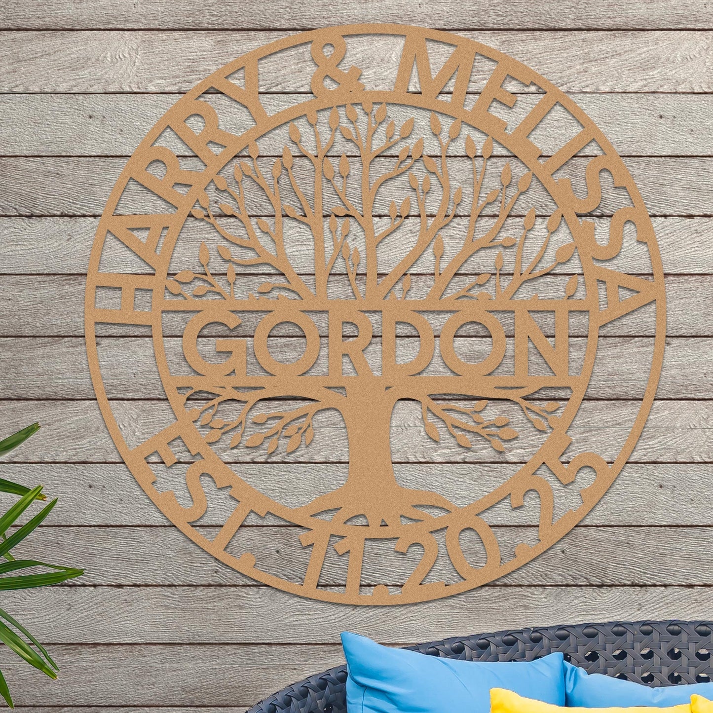 Wedding Anniversary Sign w Names & Date