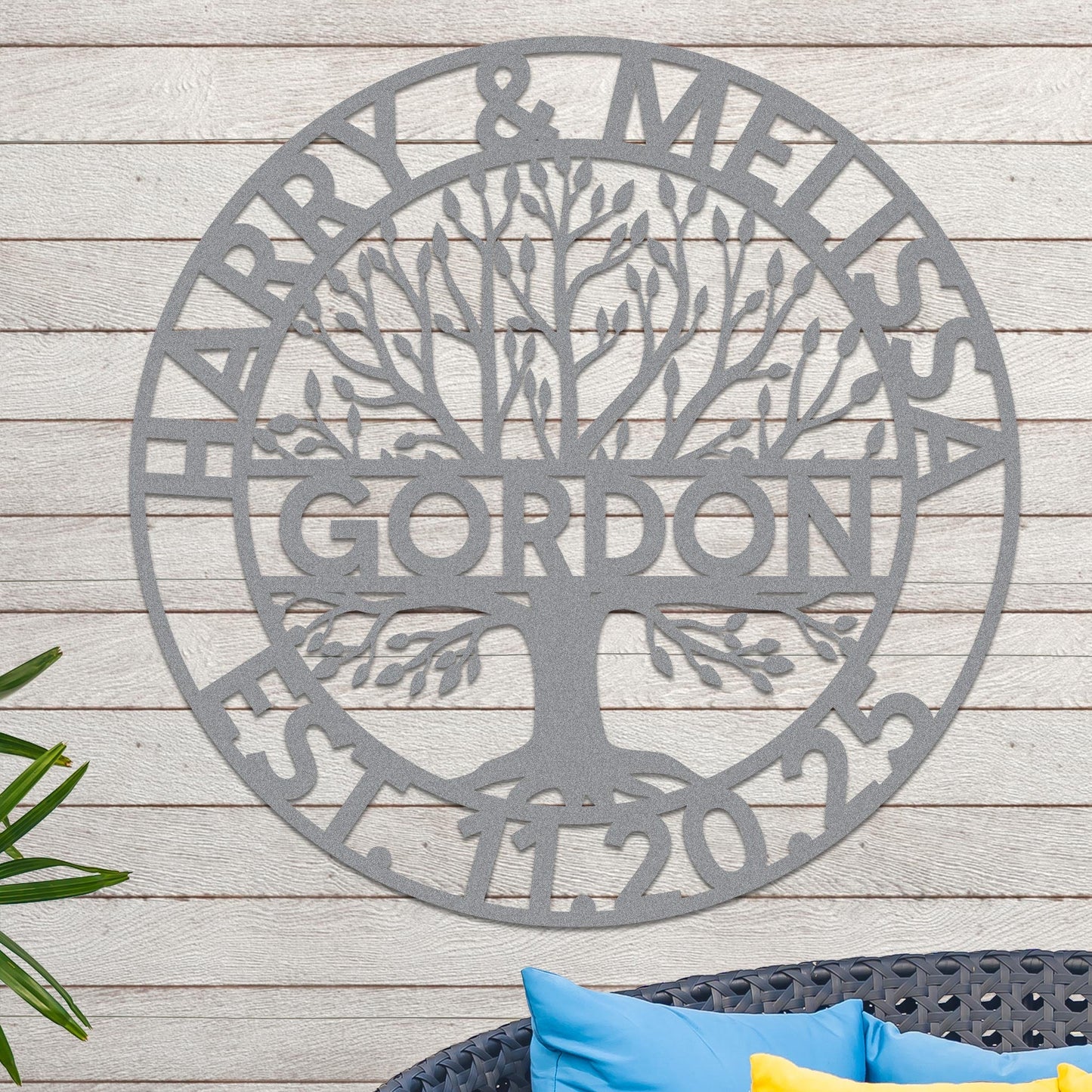 Wedding Anniversary Sign w Names & Date