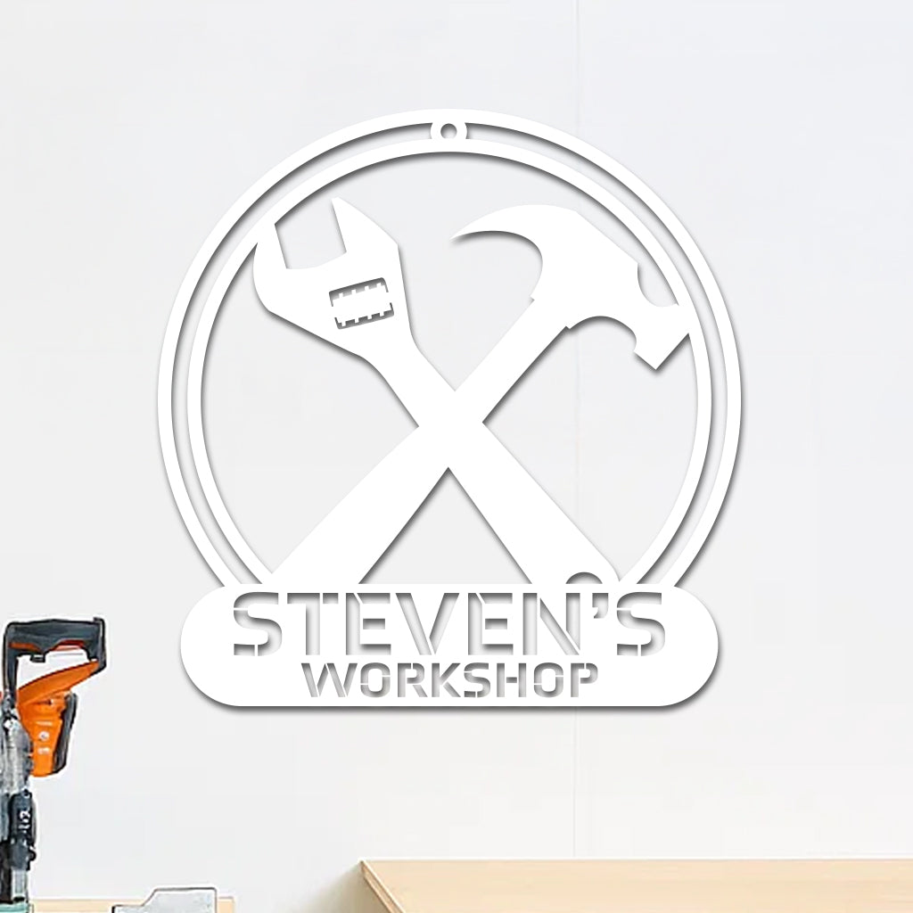 Workshop Tools Sign w Name