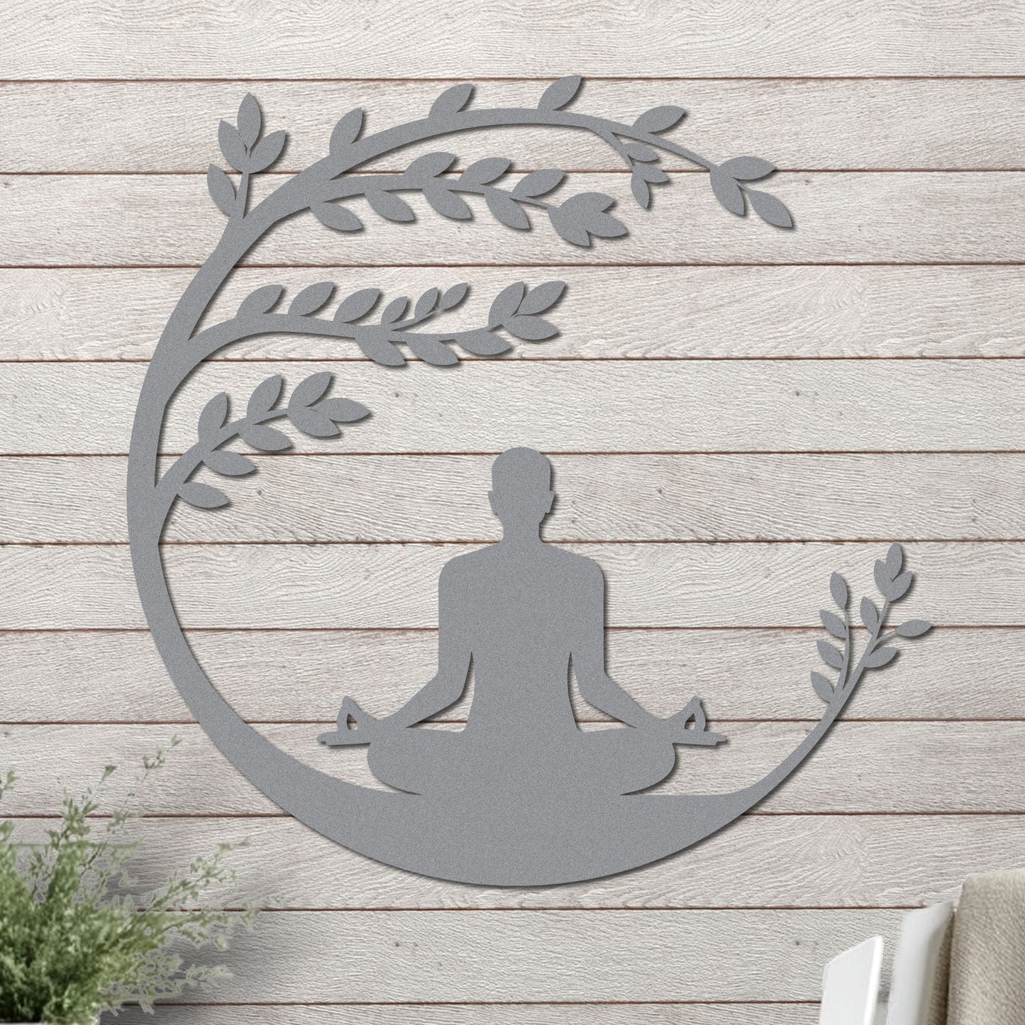 Yoga Beneath a Tree Sign